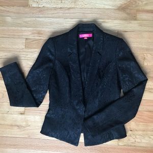 Catherine Malandrino Black Jacquard Blazer